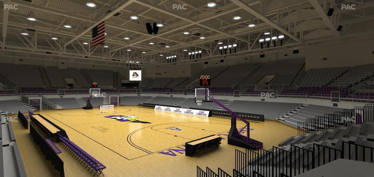 Williams Arena at Minges Coliseum - Section 213 Seat View