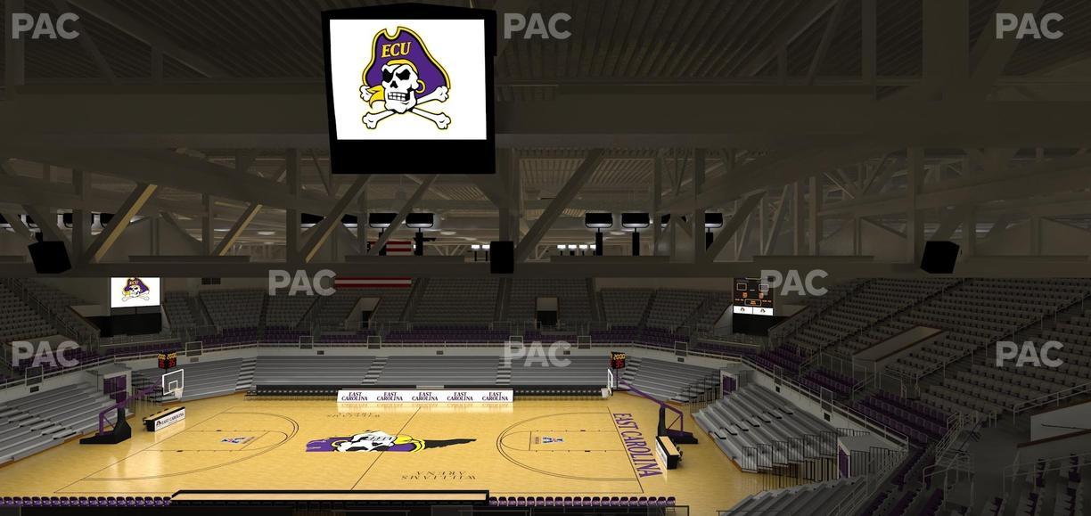 Williams Arena at Minges Coliseum - Section 214 Seat View