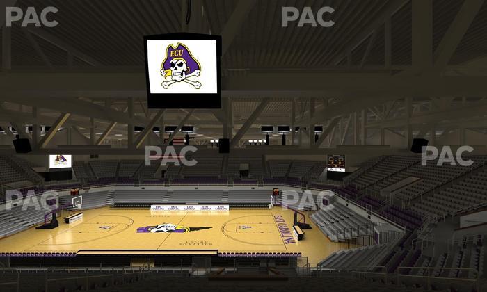 Williams Arena at Minges Coliseum - Section 214 Seat View