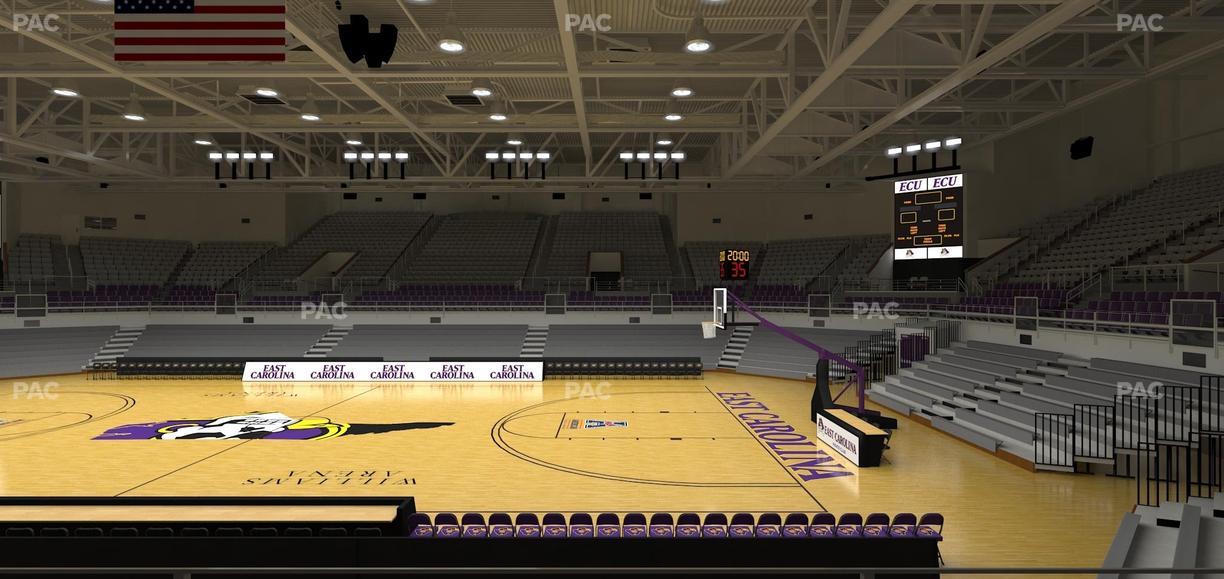 Williams Arena at Minges Coliseum - Section 214 Seat View
