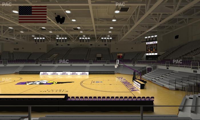 Williams Arena at Minges Coliseum - Section 214 Seat View