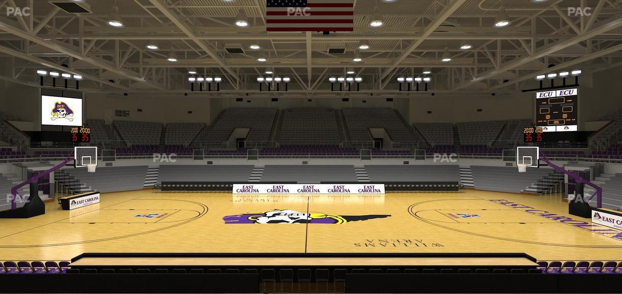 Williams Arena at Minges Coliseum - Section 215 Seat View