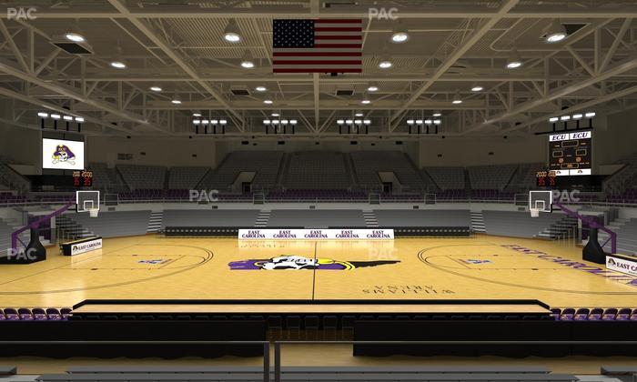 Williams Arena at Minges Coliseum - Section 215 Seat View