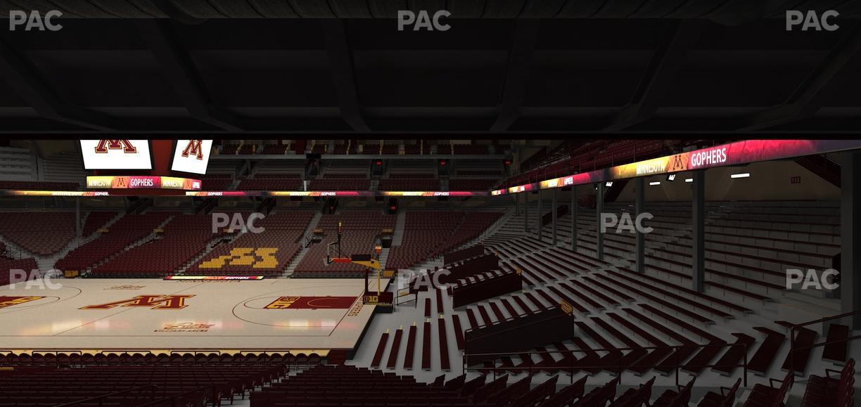 Williams Arena - Section 114 Seat View