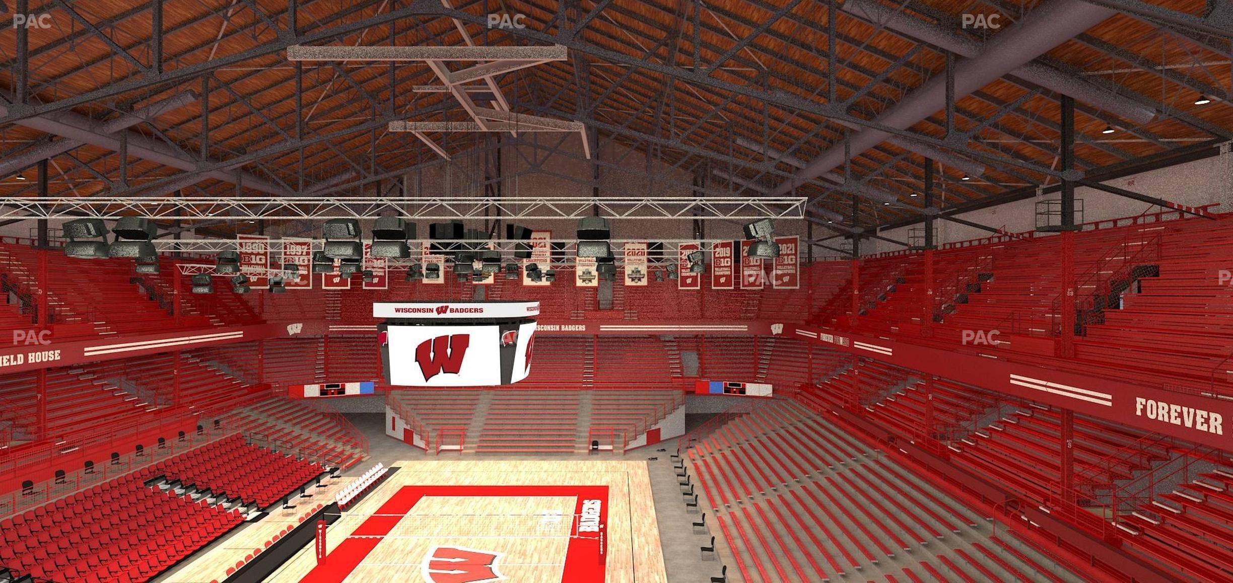 Wisconsin Field House - Section Buckys Balcony Seat View
