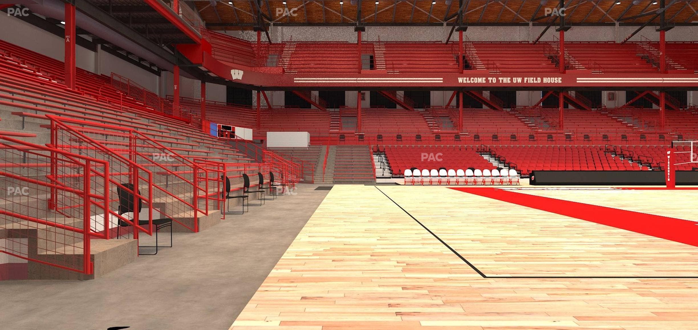 Wisconsin Field House - Section Wc T Seat View