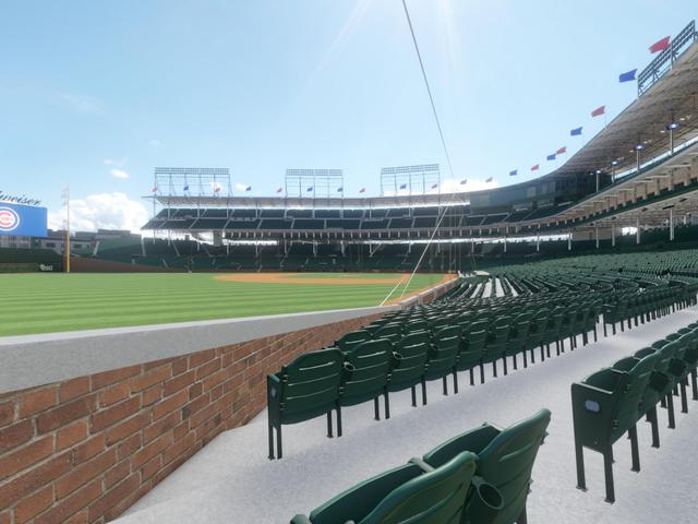 Official view from Section 102 at Wrigley Field