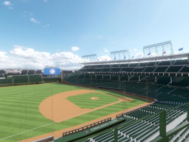 Official view from Section 308 Left at Wrigley Field