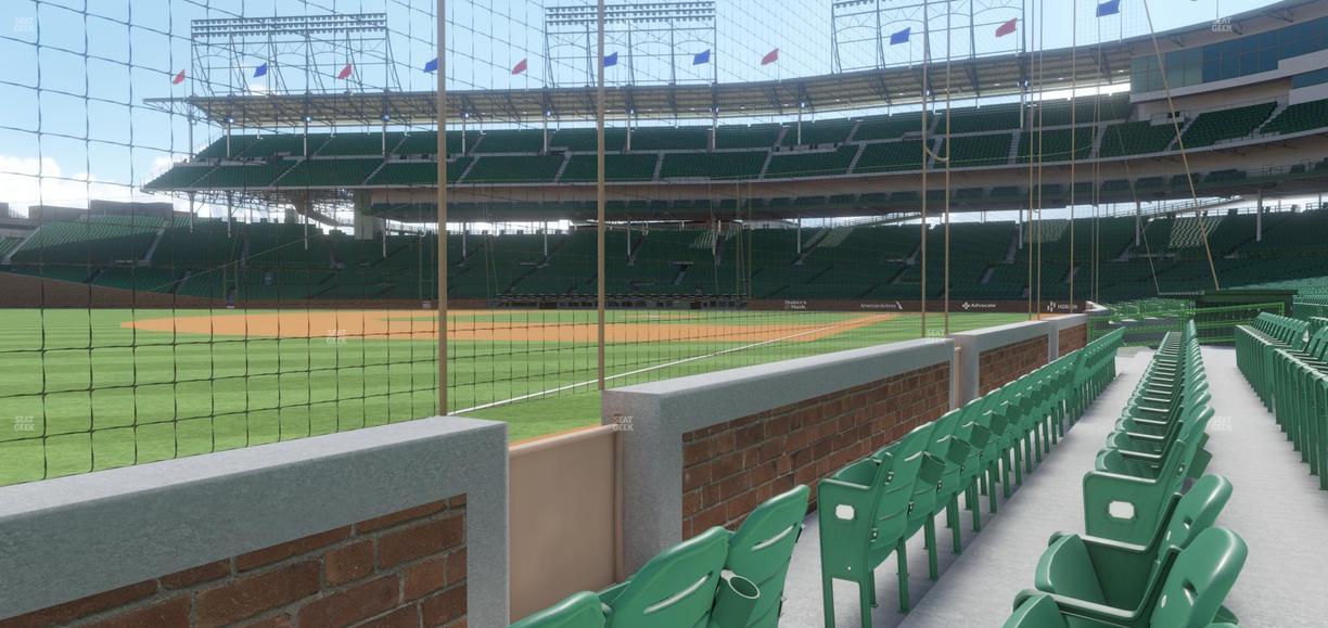 Wrigley Field - Section Bullpen Box 6 Seat View