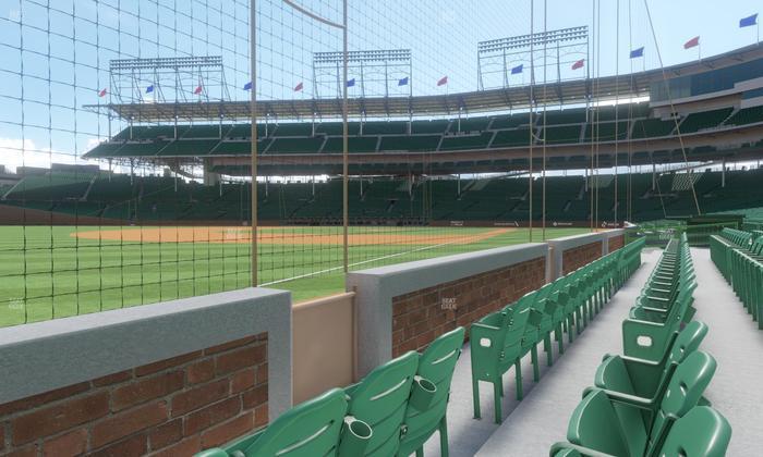 Wrigley Field - Section Bullpen Box 6 Seat View