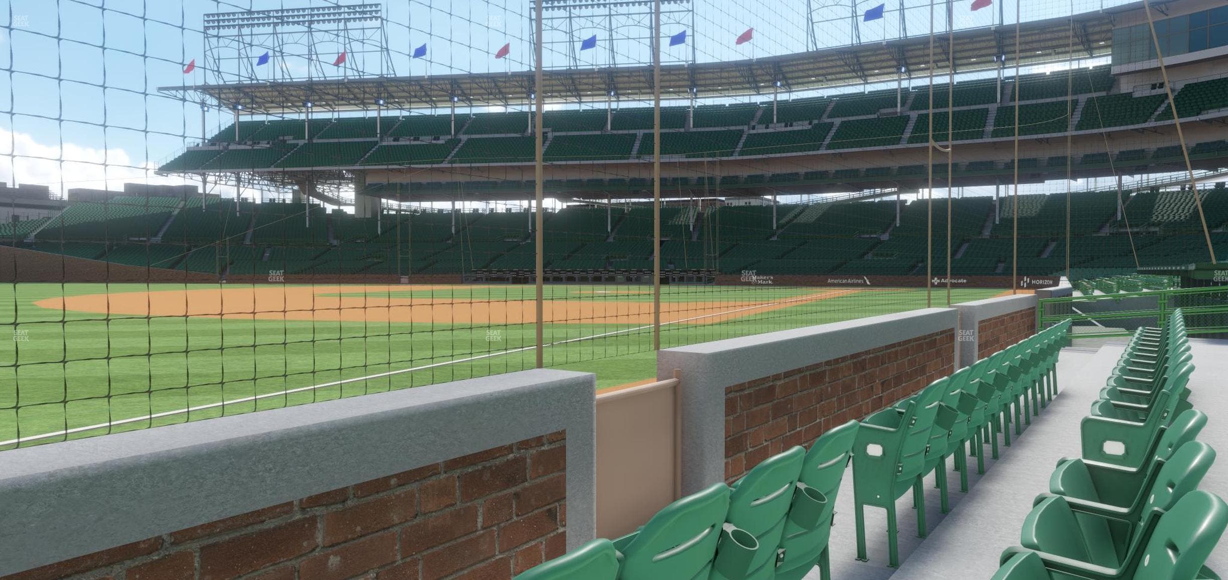 Wrigley Field - Section Bullpen Box 7 Seat View