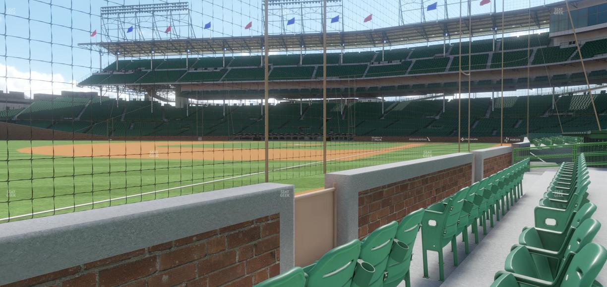 Wrigley Field - Section Bullpen Box 7 Seat View