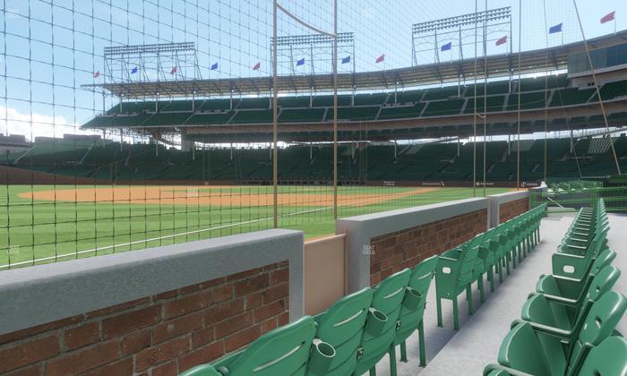 Wrigley Field - Section Bullpen Box 7 Seat View