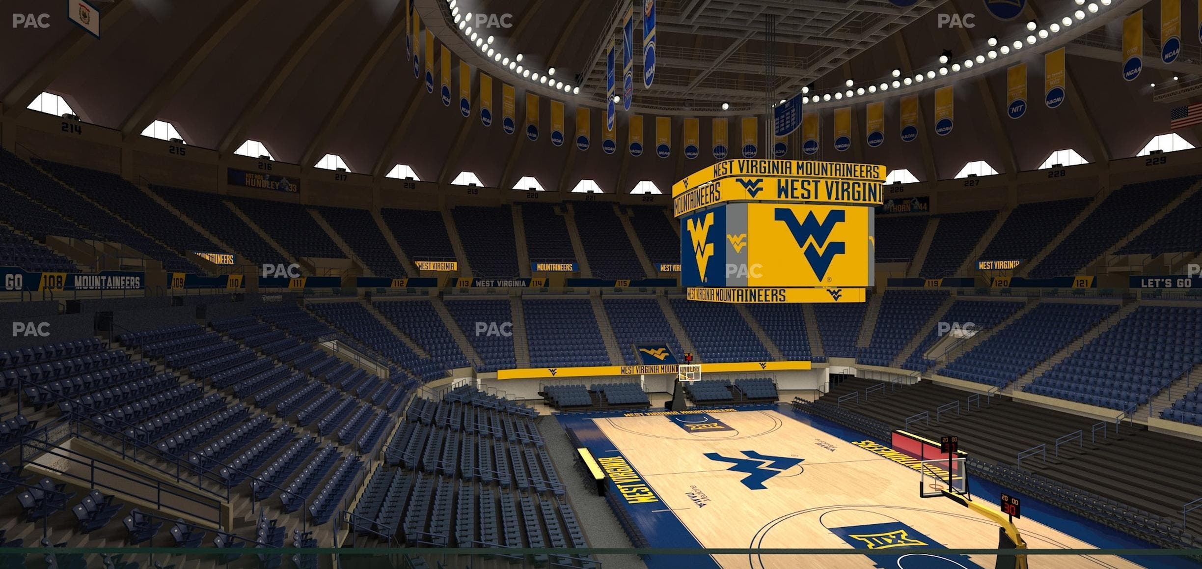 WVU Coliseum - Section 103 Seat View