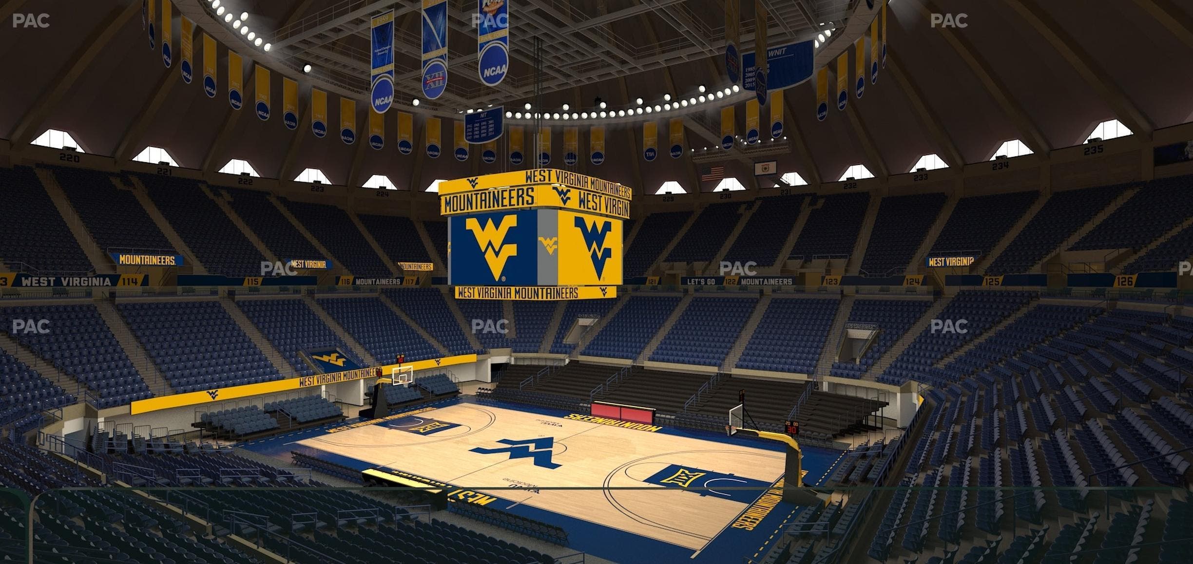 WVU Coliseum - Section 105 Seat View
