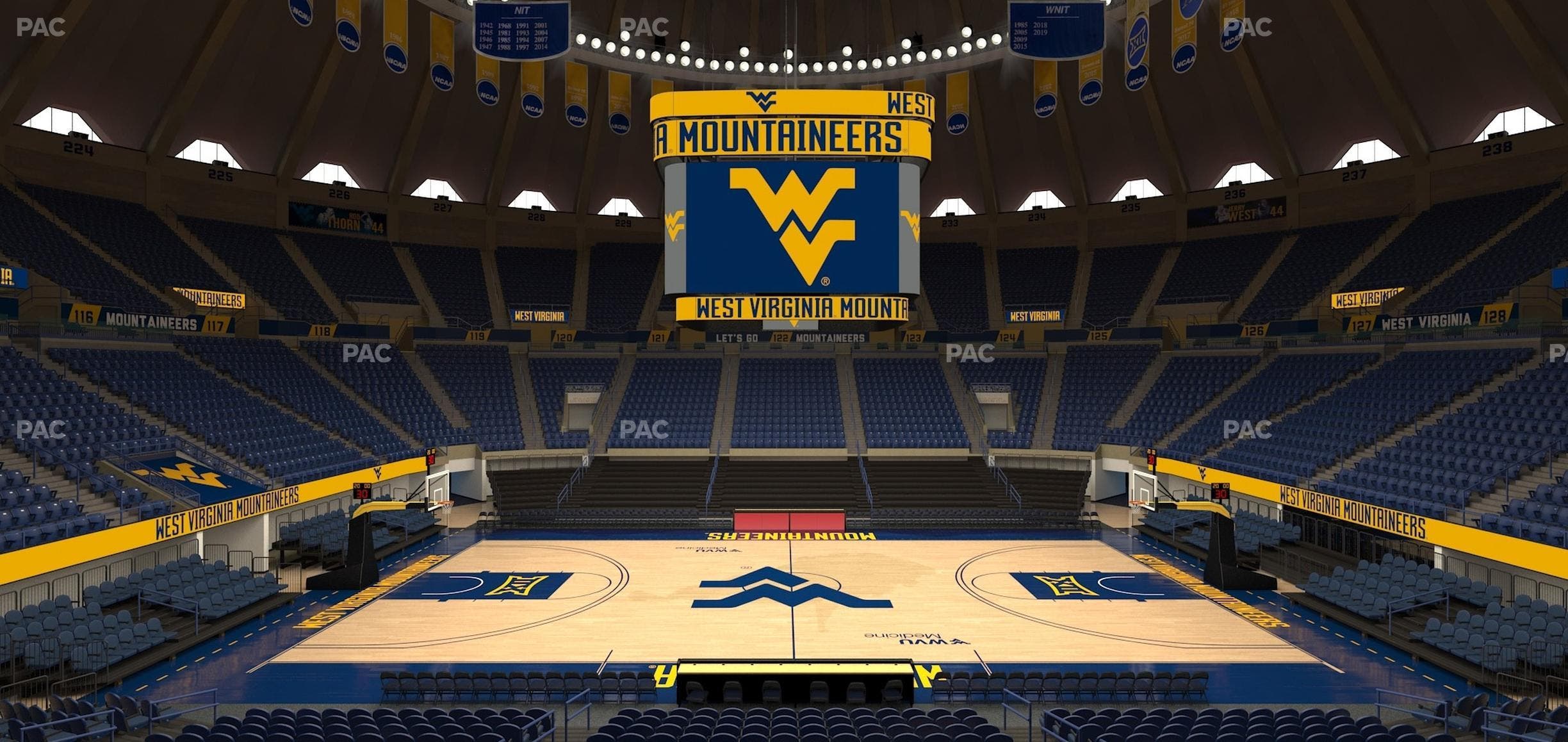 WVU Coliseum - Section 108 Seat View