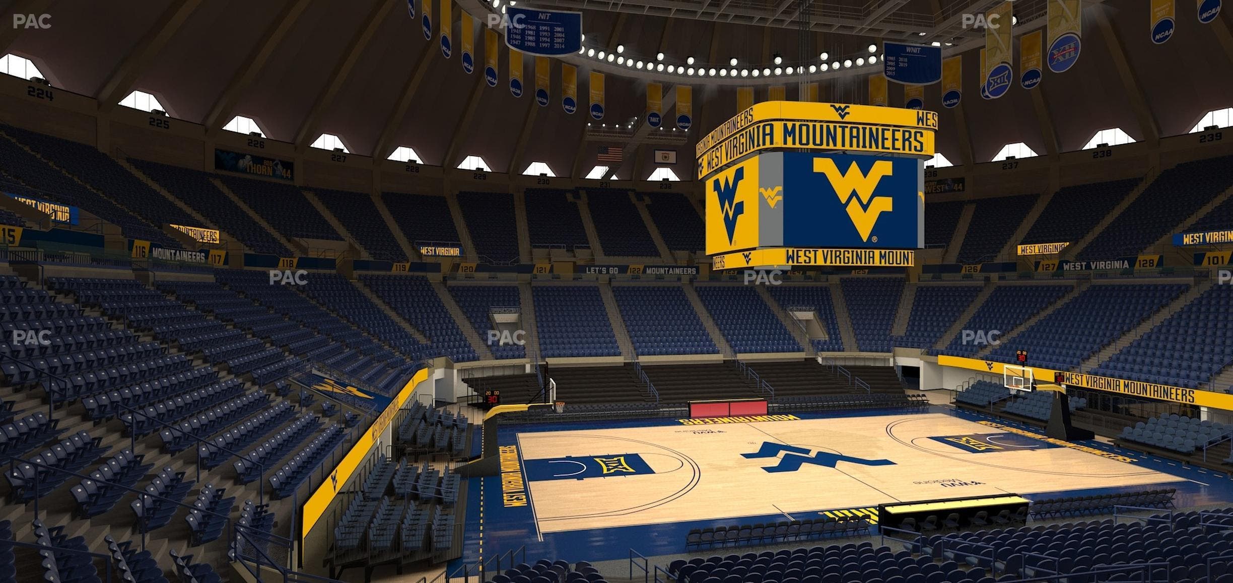 WVU Coliseum - Section 110 Seat View
