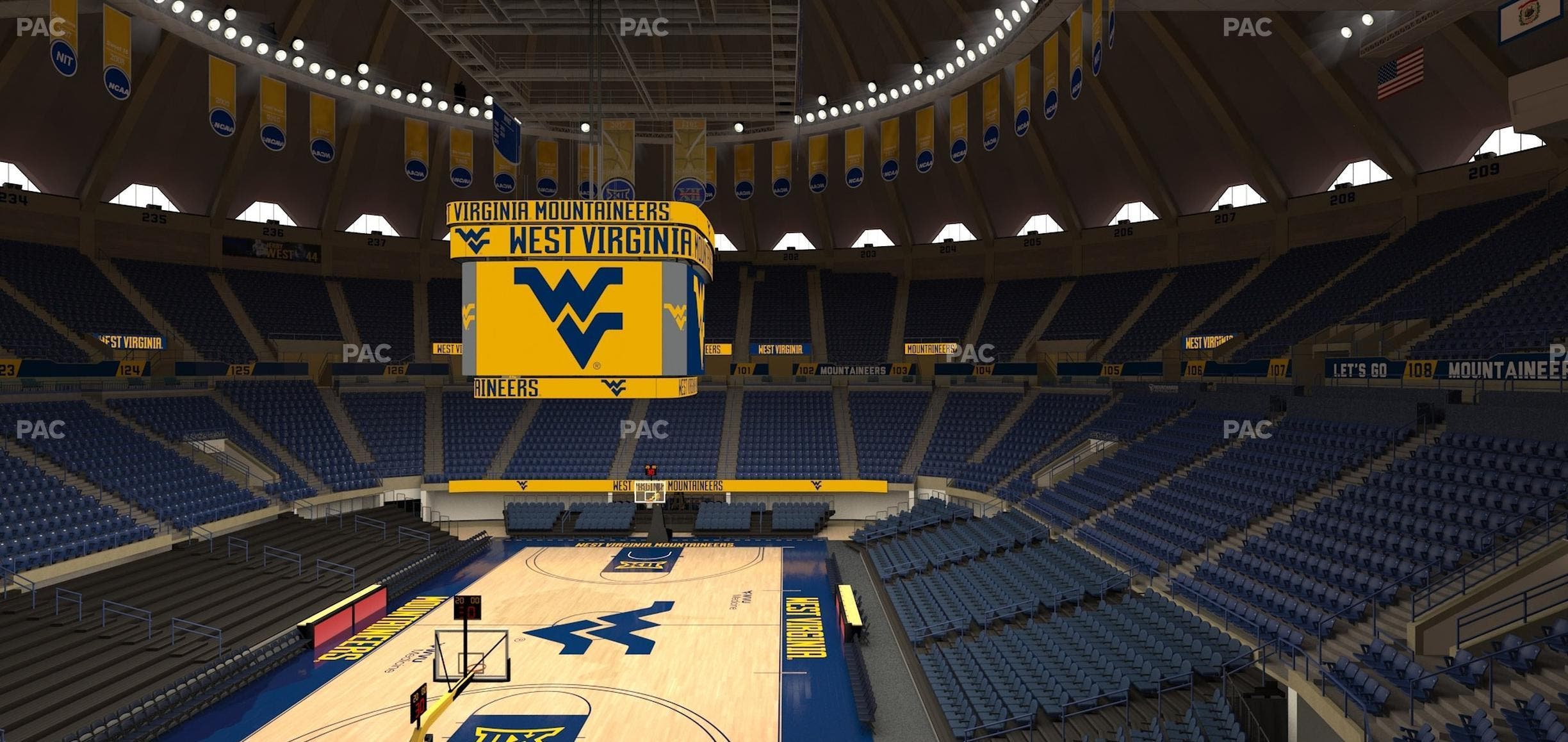 WVU Coliseum - Section 114 Seat View