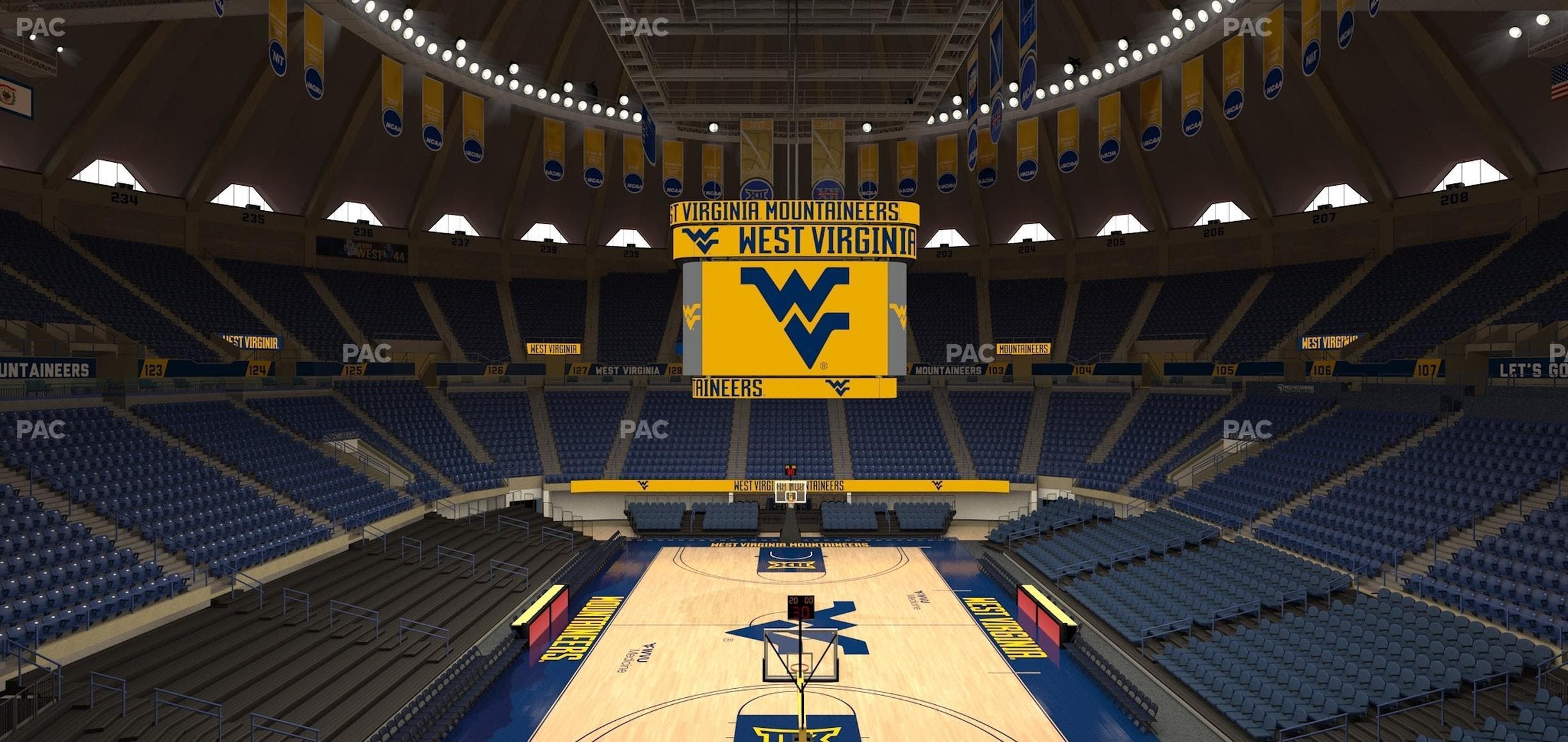WVU Coliseum - Section 115 Seat View