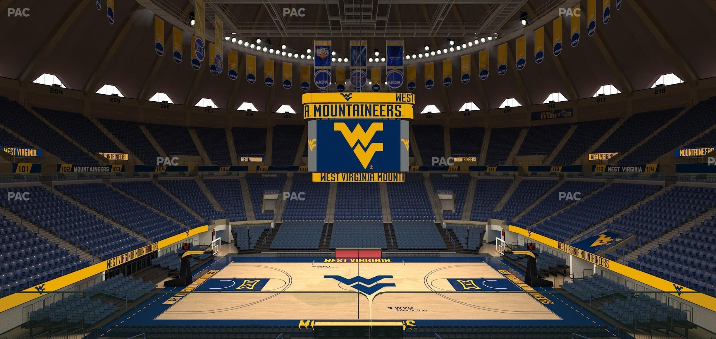 WVU Coliseum - Section 122 Seat View