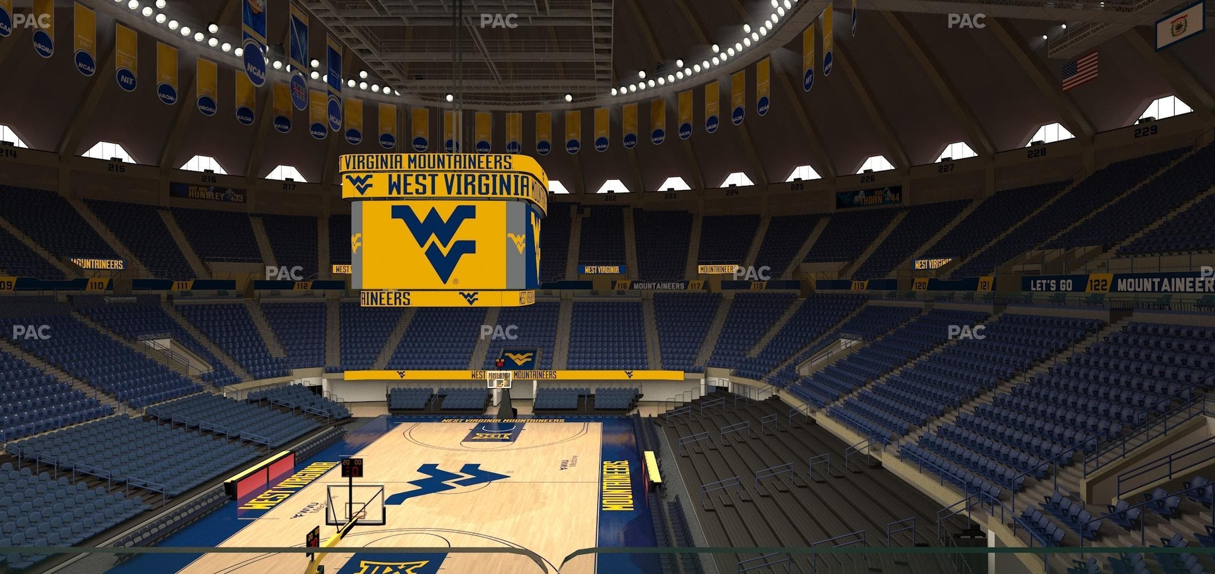 WVU Coliseum - Section 128 Seat View