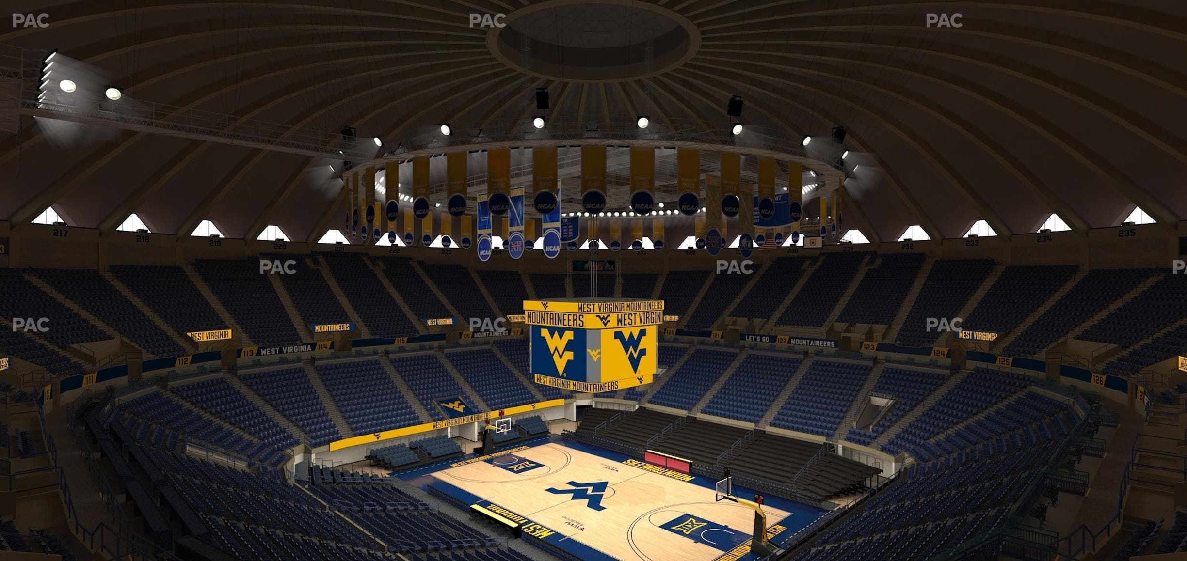 WVU Coliseum - Section 206 Seat View