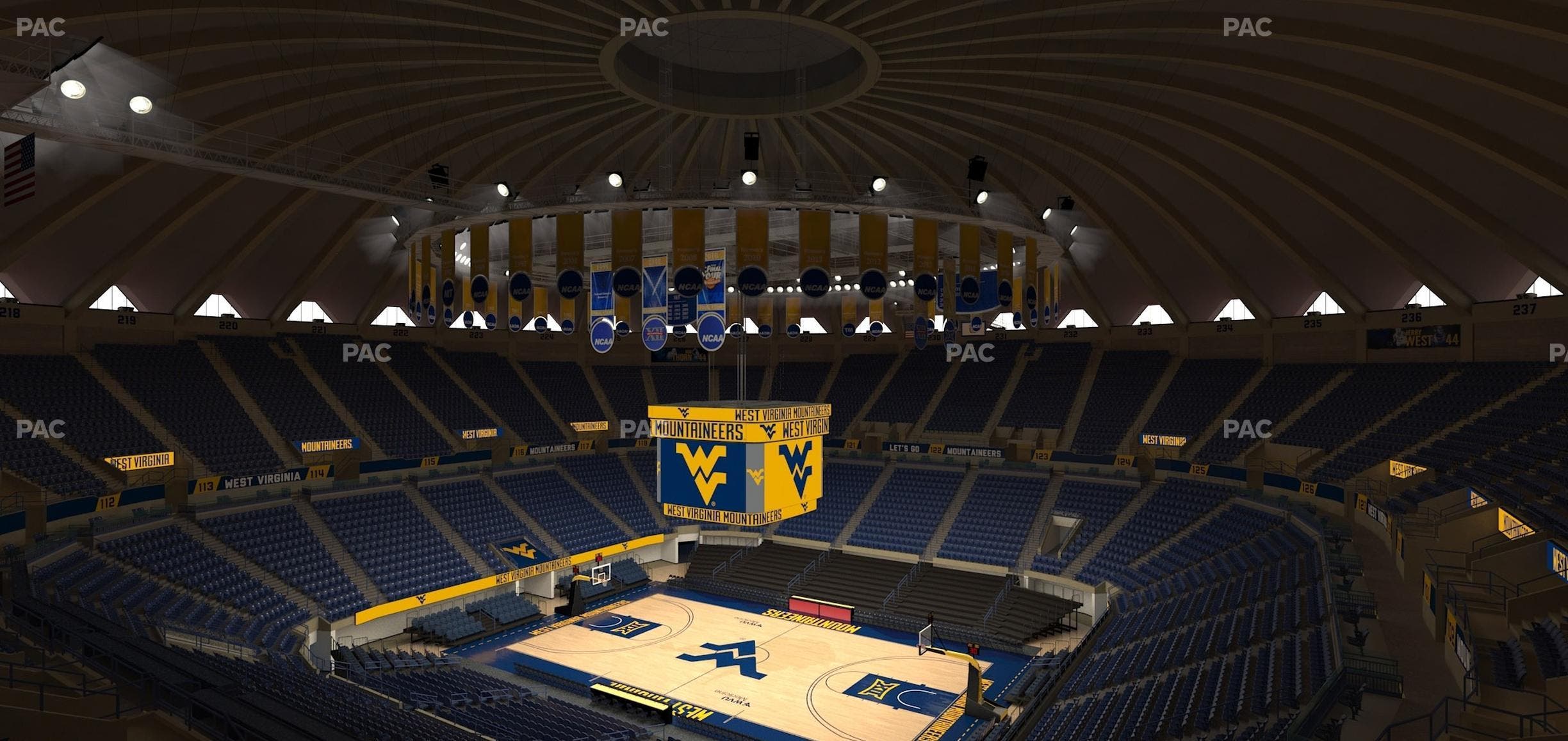 WVU Coliseum - Section 207 Seat View