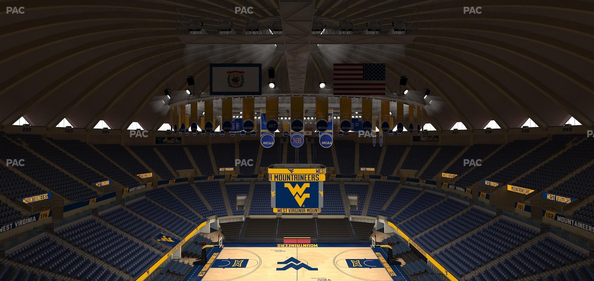 WVU Coliseum - Section 211 Seat View