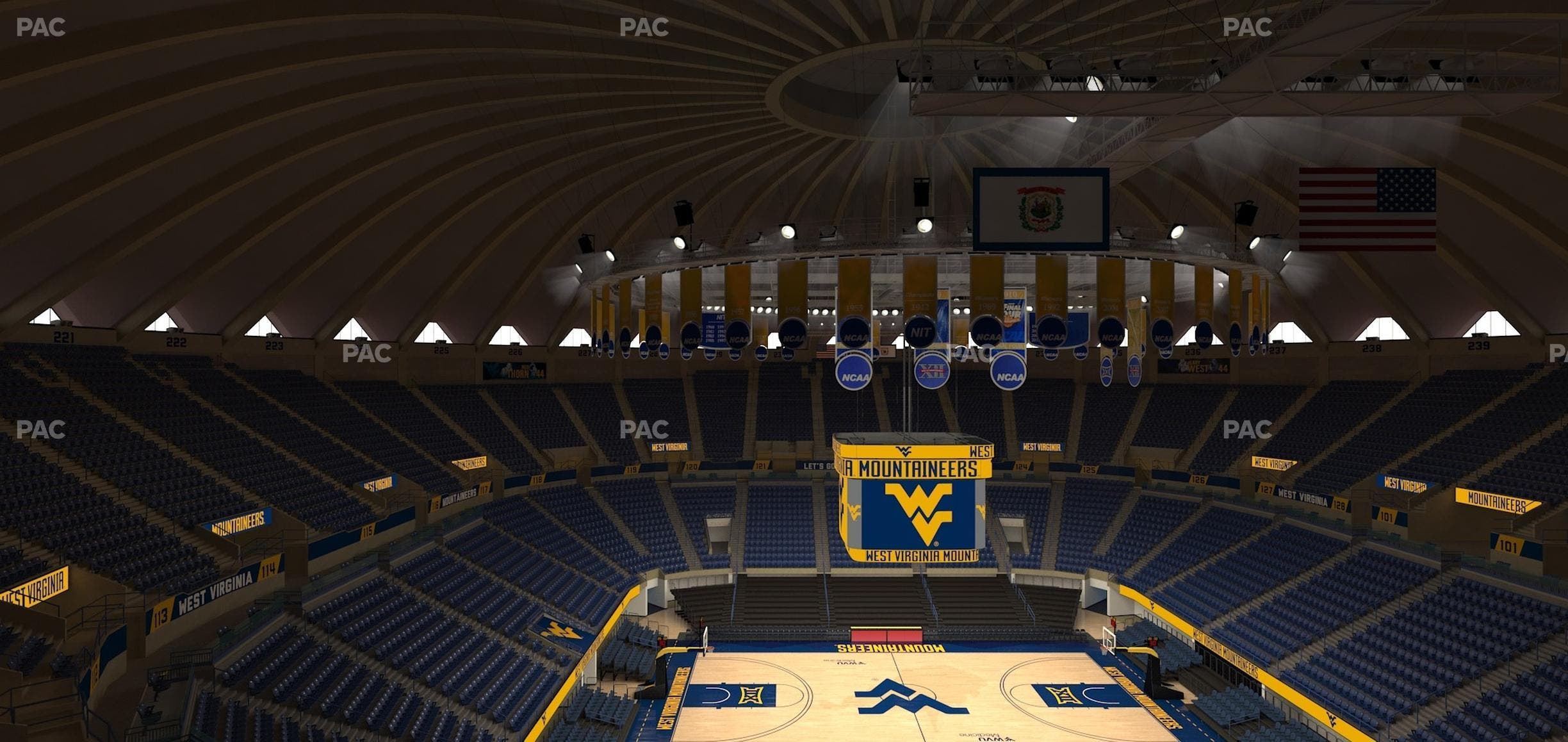 WVU Coliseum - Section 212 Seat View