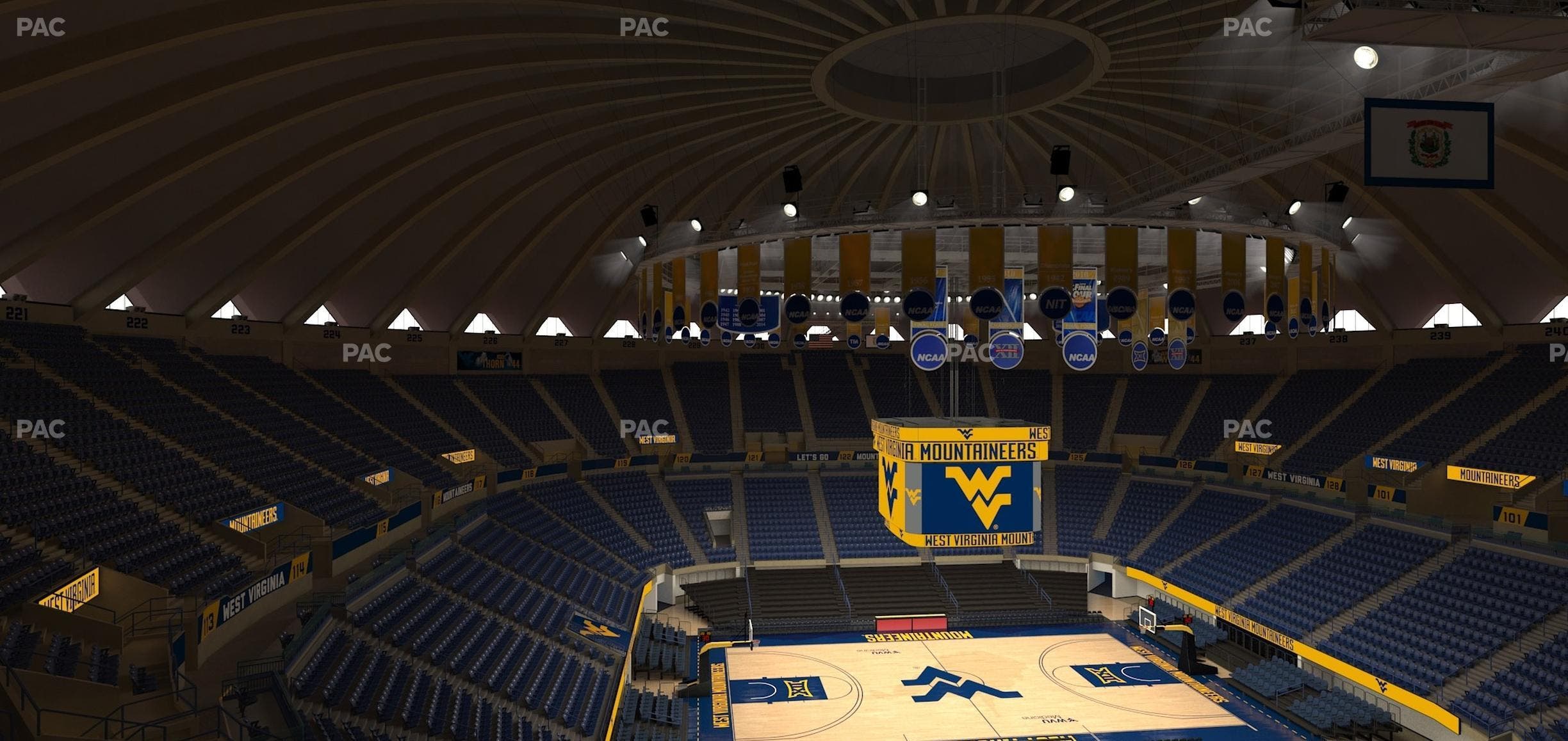 WVU Coliseum - Section 213 Seat View