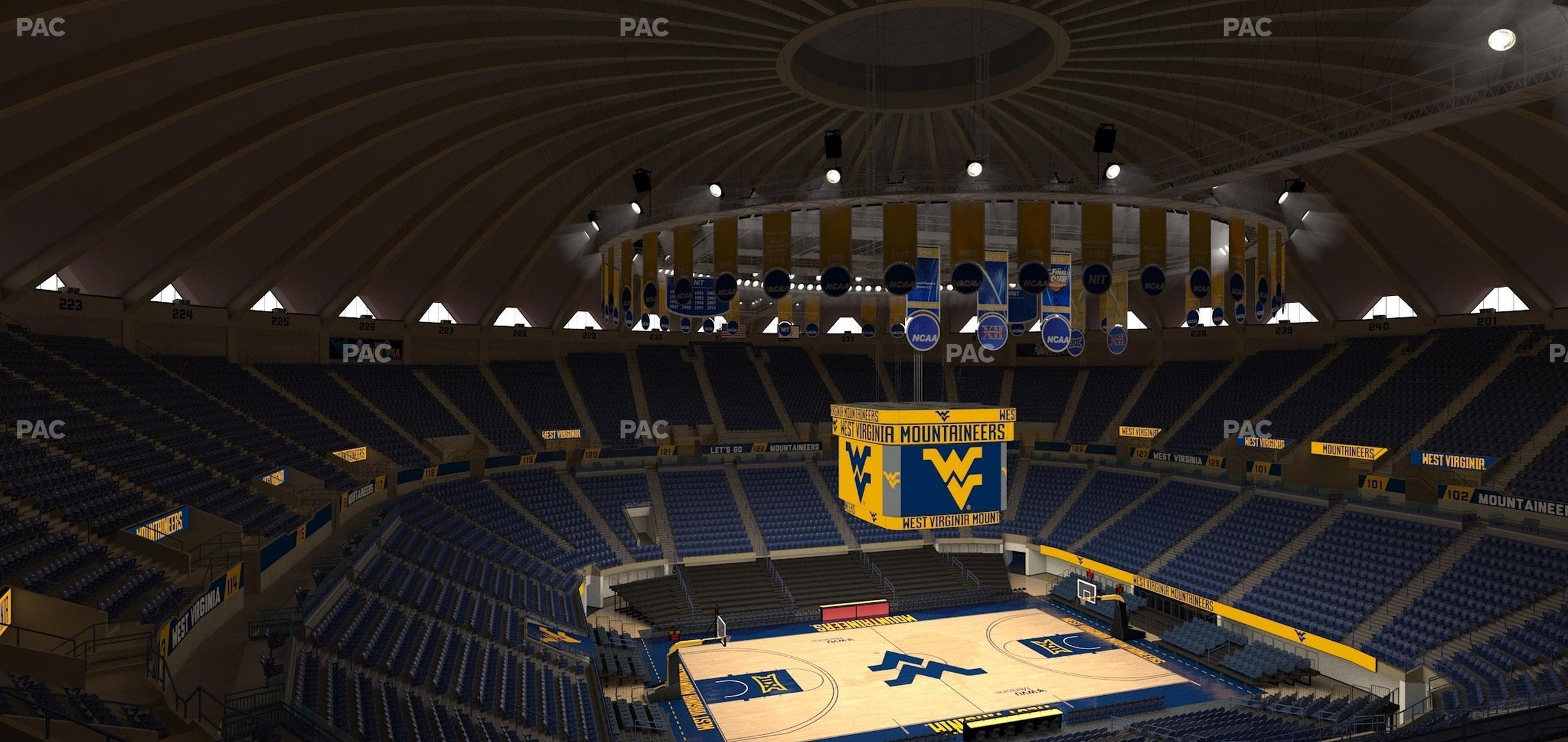 WVU Coliseum - Section 214 Seat View