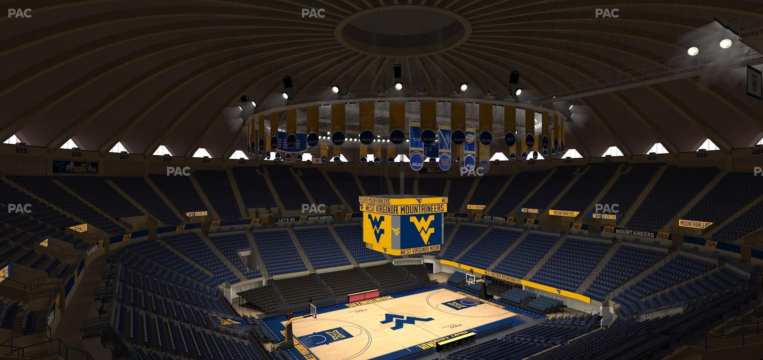 WVU Coliseum - Section 215 Seat View