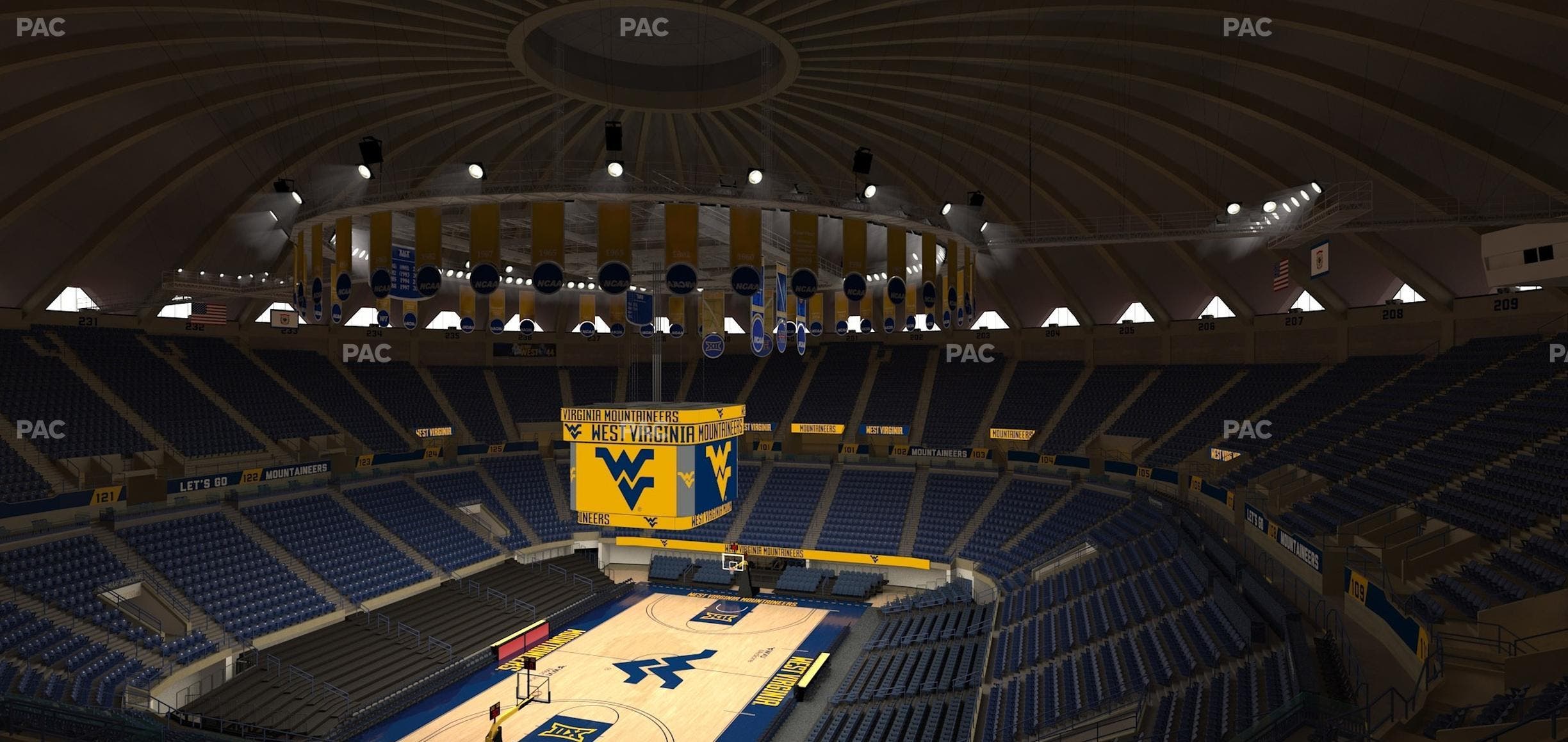 WVU Coliseum - Section 218 Seat View