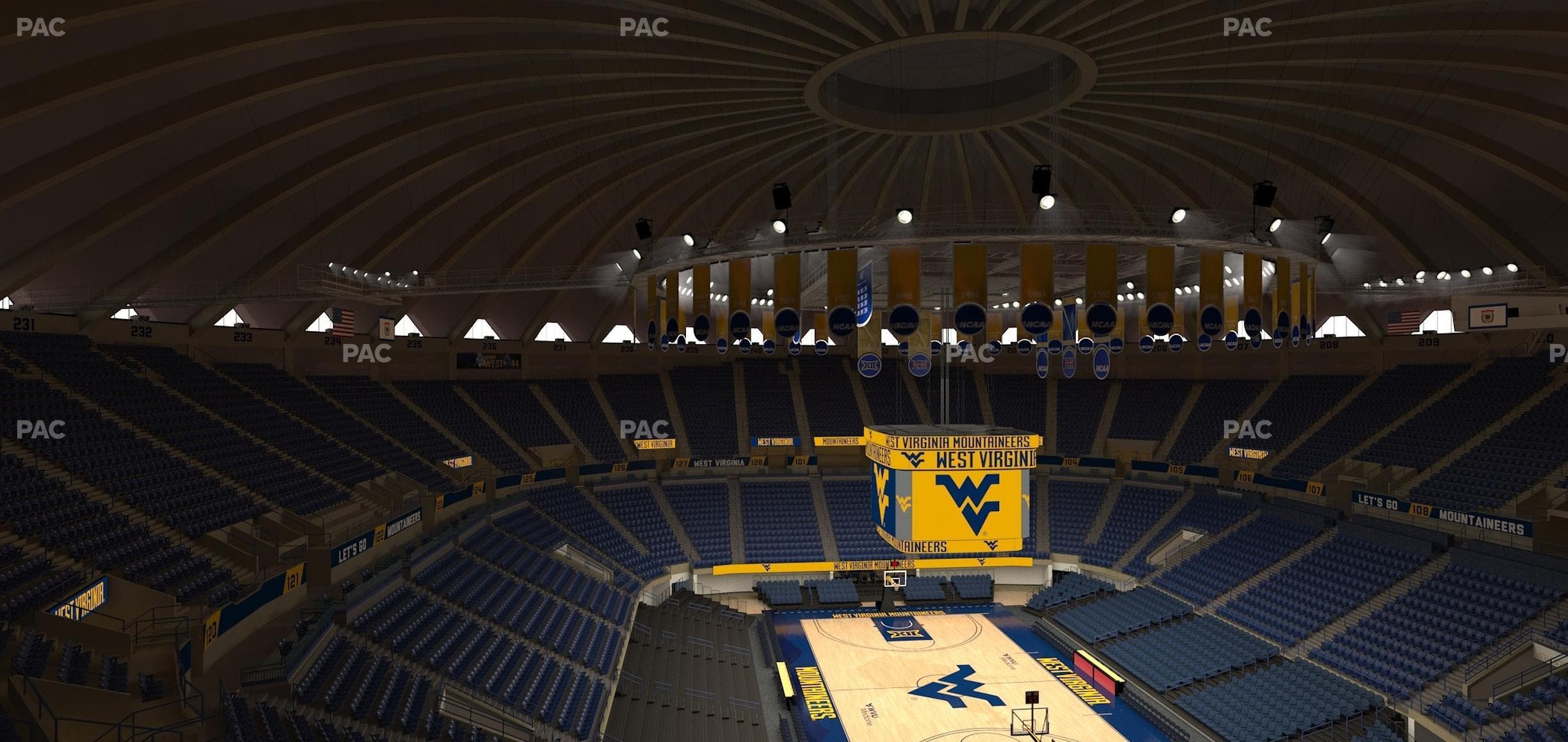 WVU Coliseum - Section 223 Seat View