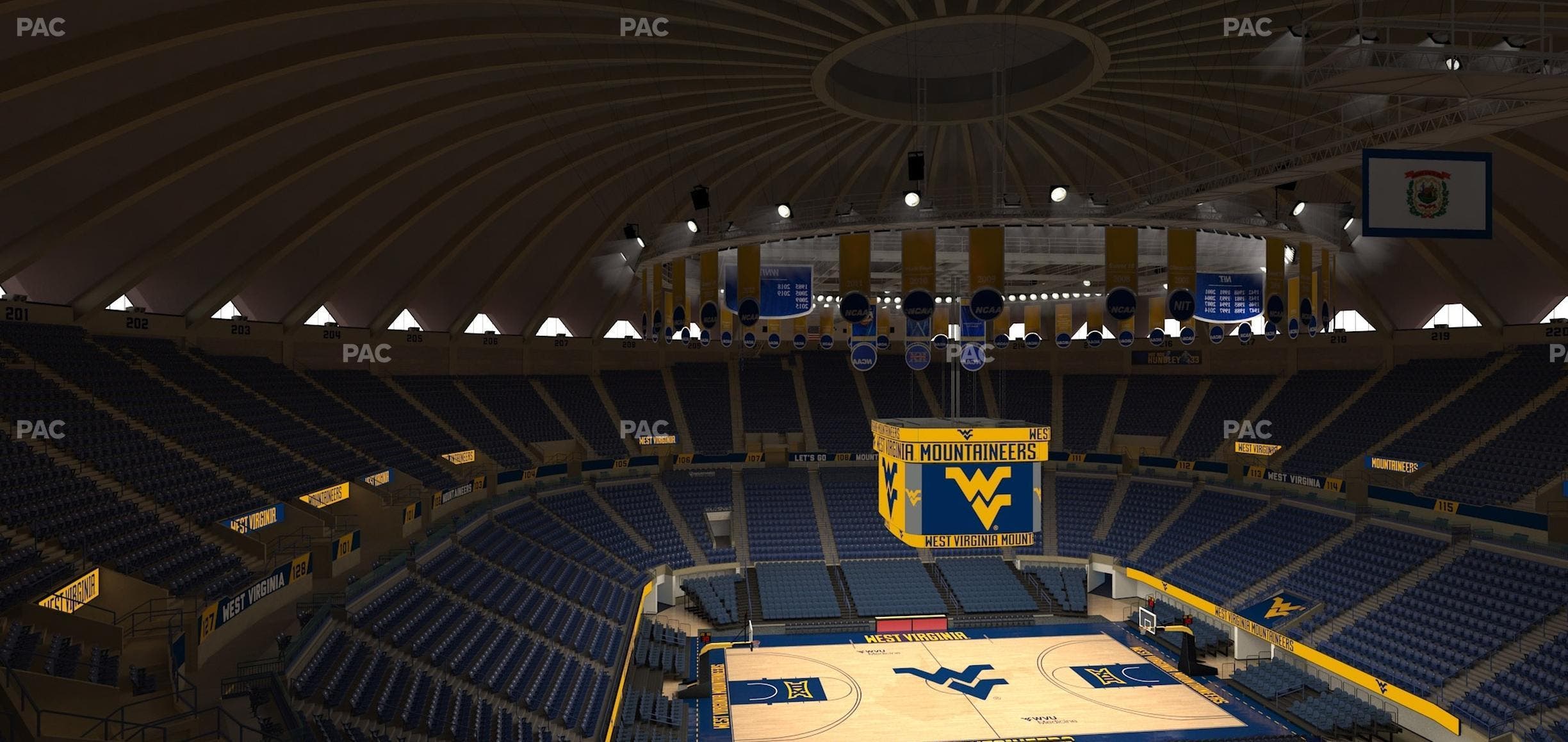 WVU Coliseum - Section 233 Seat View