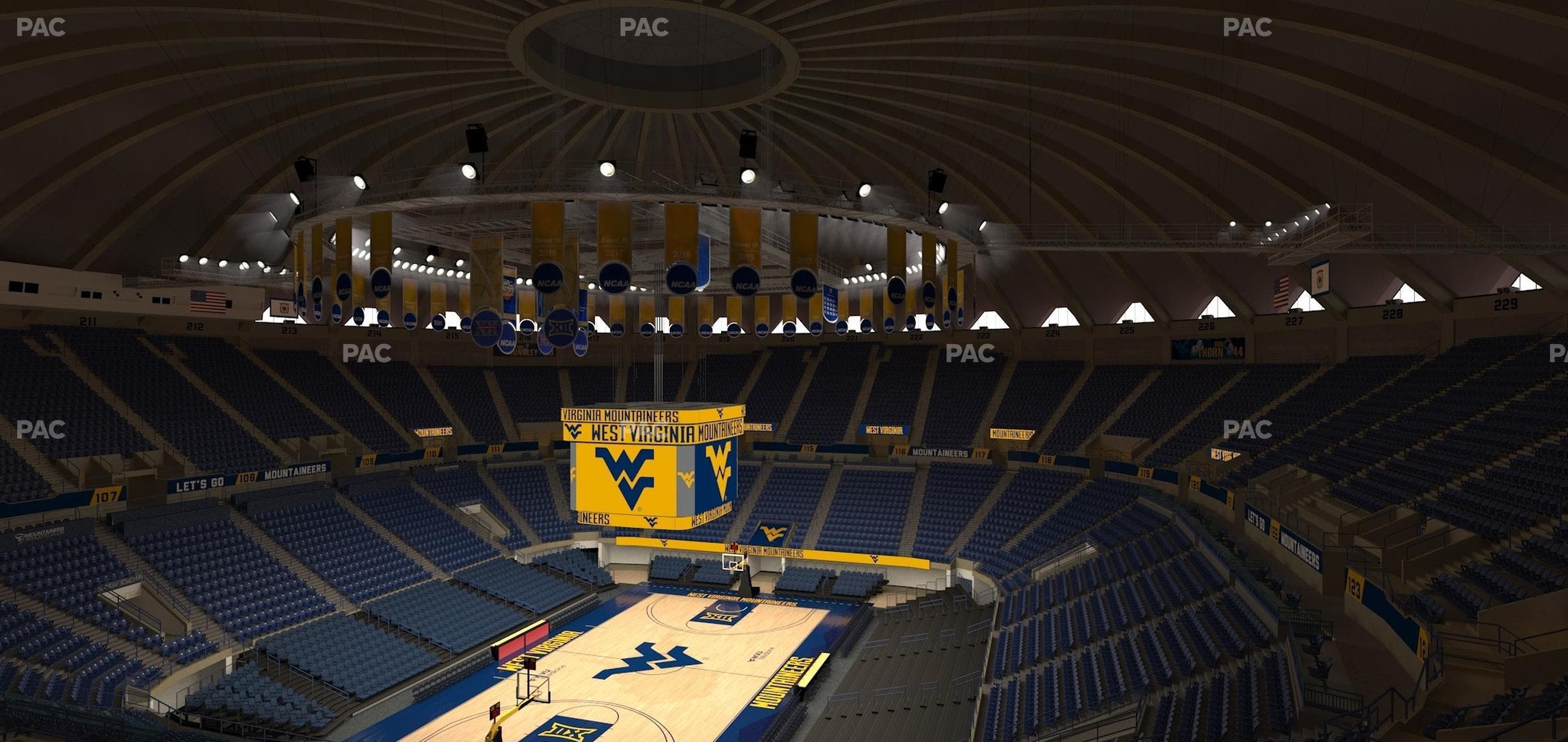WVU Coliseum - Section 238 Seat View