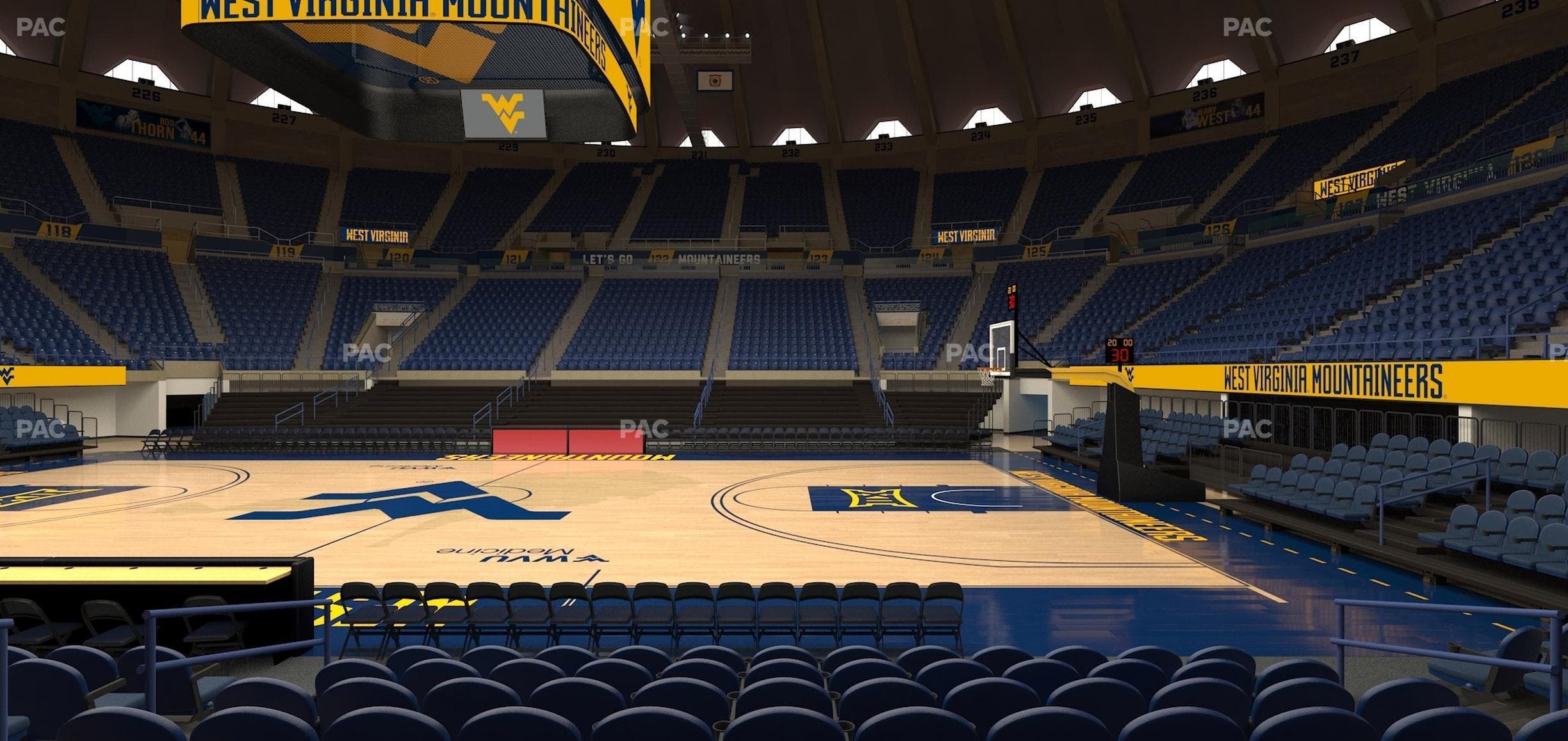WVU Coliseum - Section C 2 Seat View