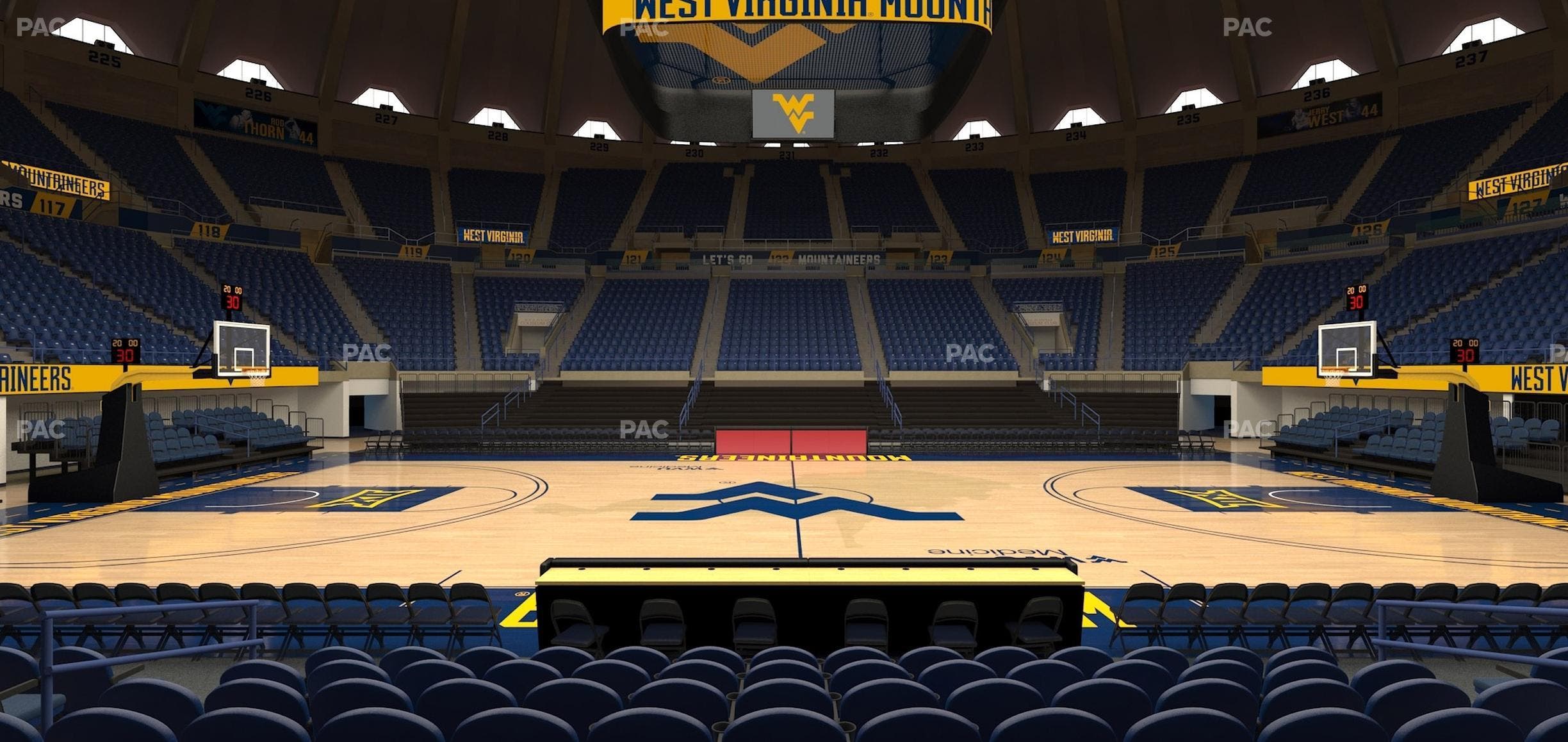 WVU Coliseum - Section C 3 Seat View