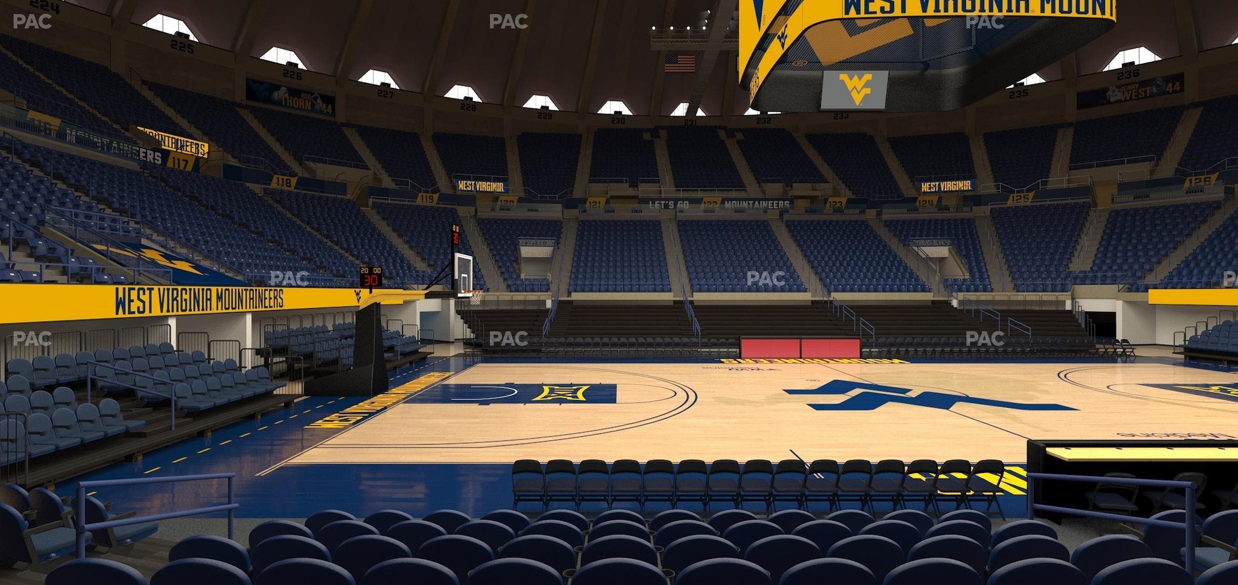 WVU Coliseum - Section C 4 Seat View
