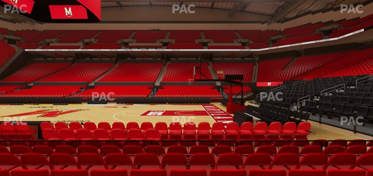Xfinity Center - MD - Section 102 Seat View