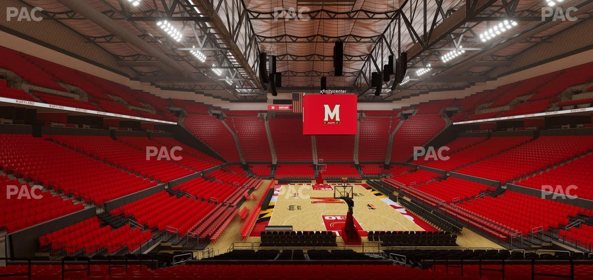 Xfinity Center - MD - Section 107 Seat View