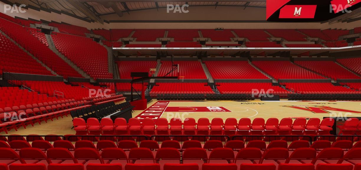 Xfinity Center - MD - Section 126 Seat View