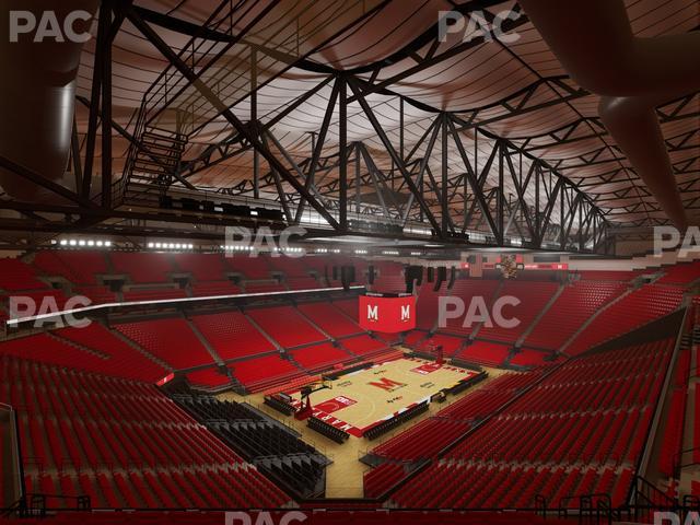 Xfinity Center - MD - Section 210 Seat View