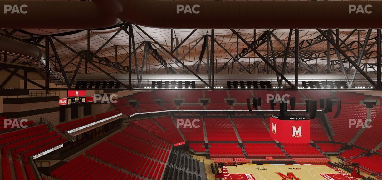 Xfinity Center - MD - Section 212 Seat View