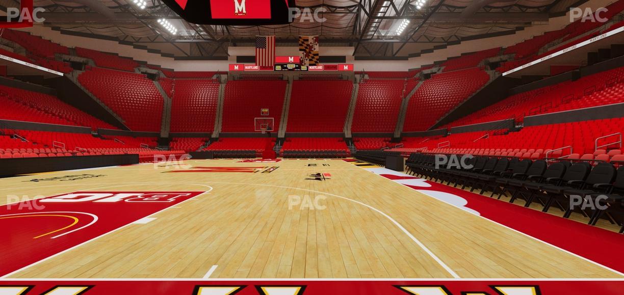 Xfinity Center - MD - Section East Baseline Seat View
