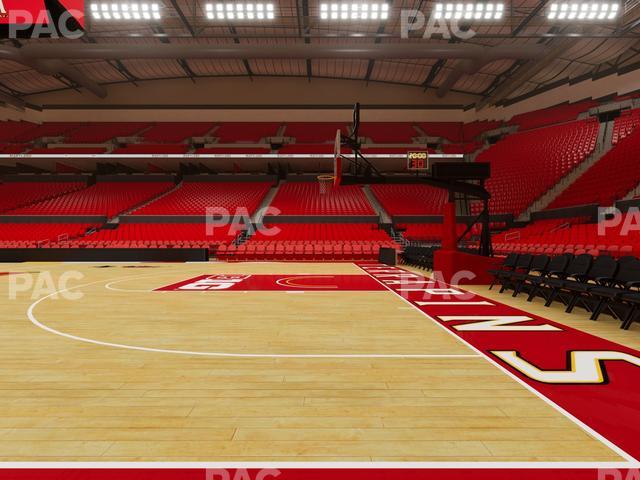 Xfinity Center - MD - Section Floor Sideline Seat View