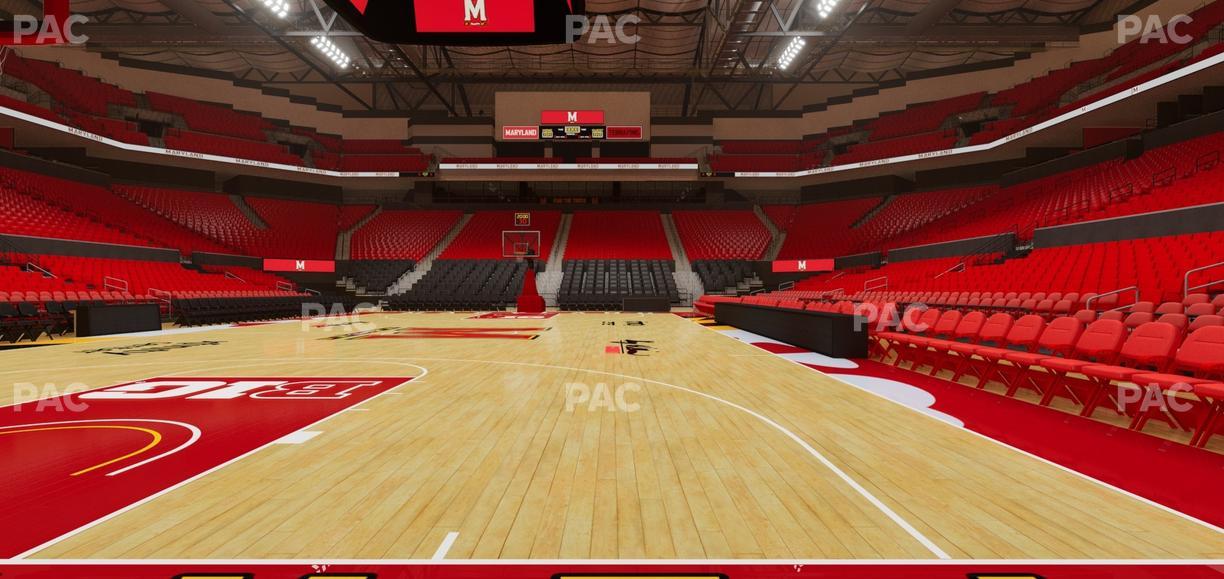 Xfinity Center - MD - Section West Baseline Seat View