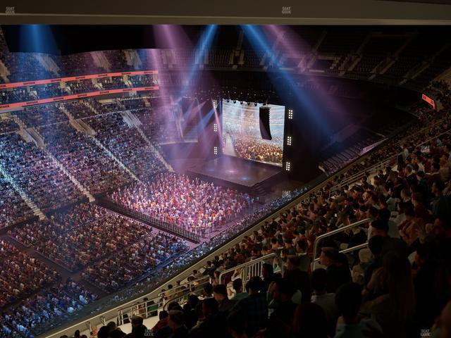 Xfinity Mobile Arena - Section 210 A Seat View
