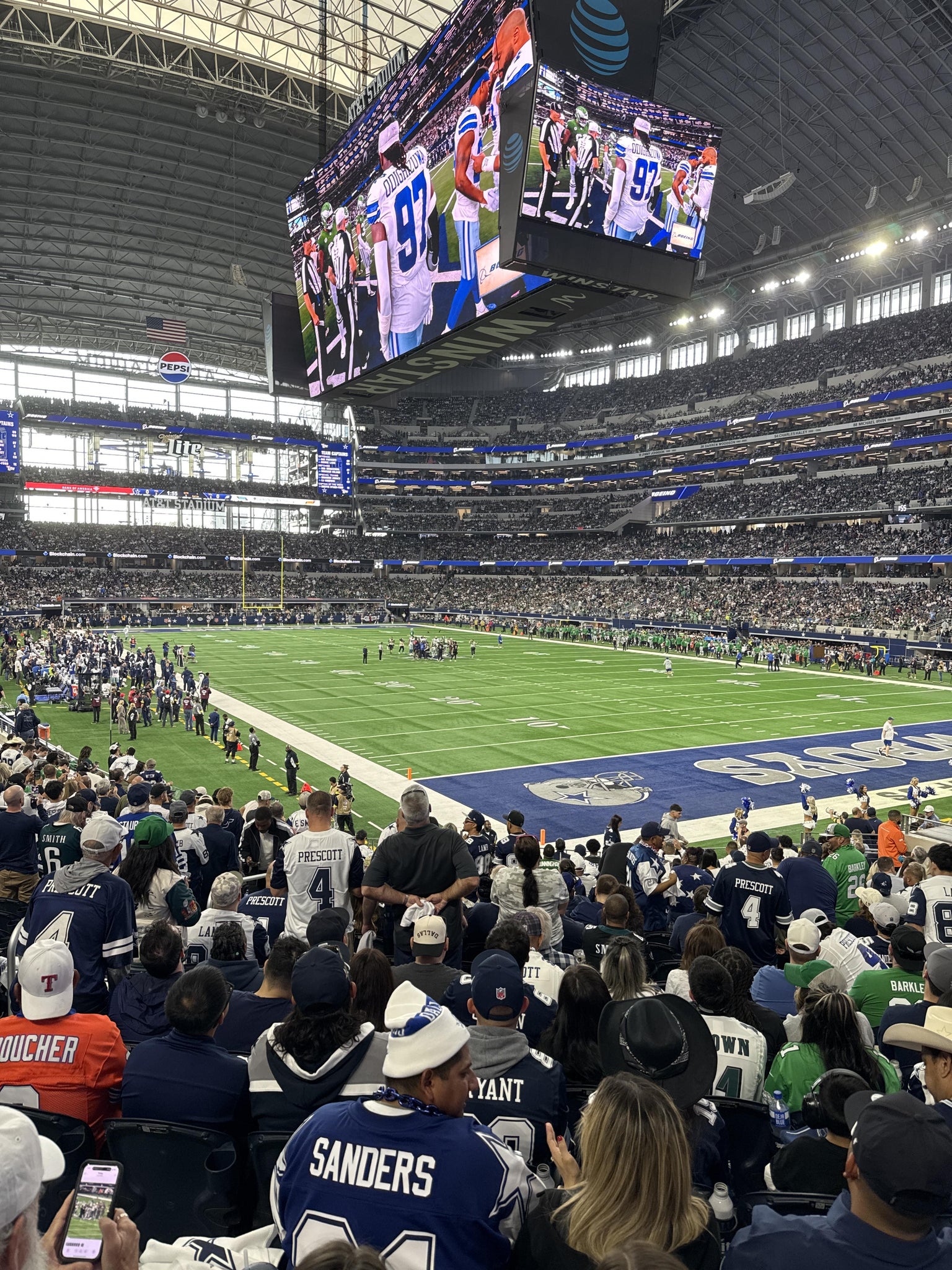 Real Fan View taken from Section 101 at AT&T Stadium by Colin C