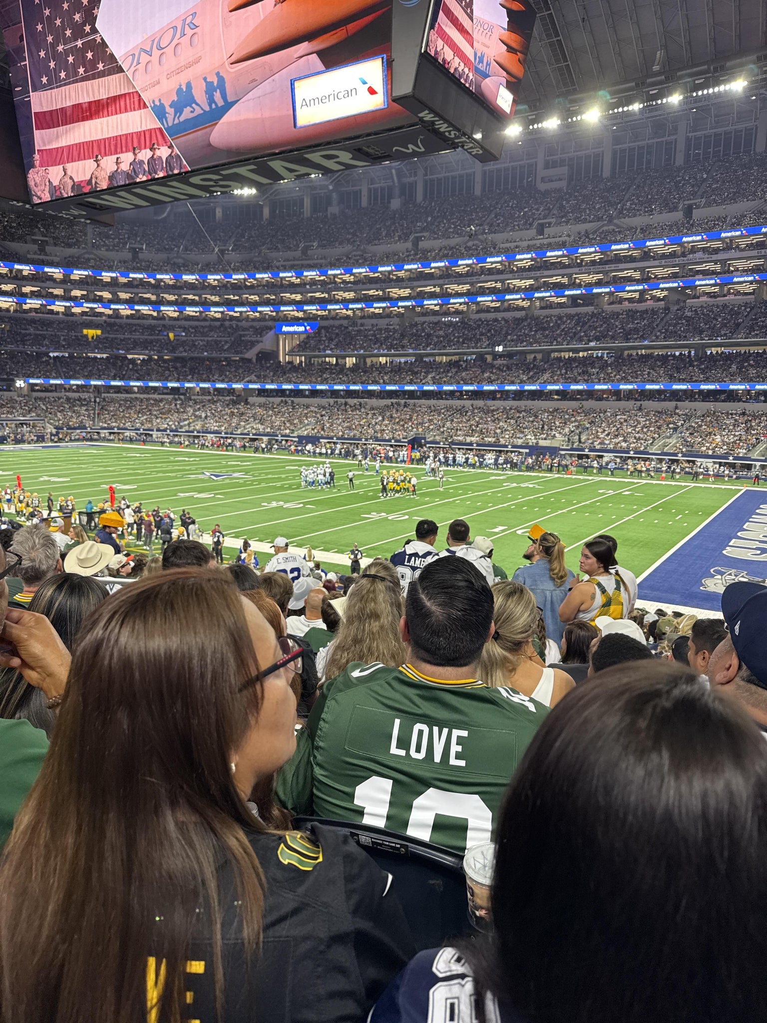 Real Fan View taken from Section 128 at AT&T Stadium by John N